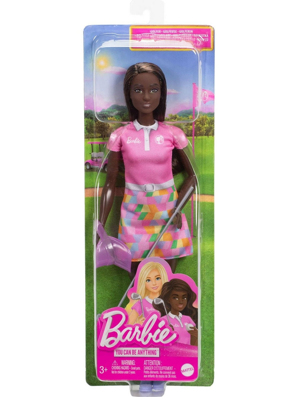 Barbie Golfer Fashion Doll in Golf Uniform, Includes Visor & Golf Club Access